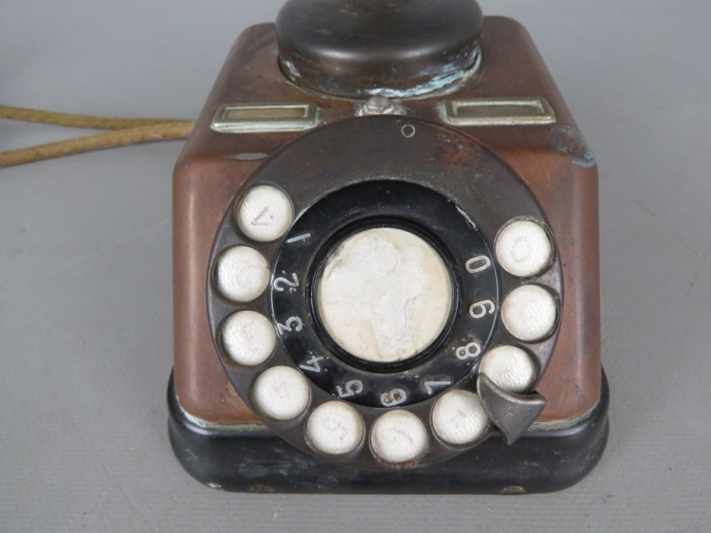 Vintage metalen Deense telefoon (niet getest)