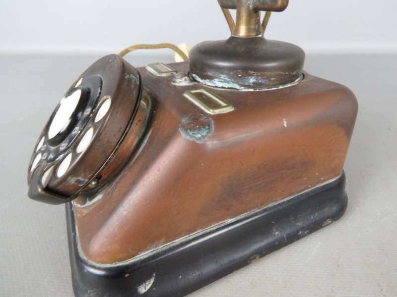 Vintage metalen Deense telefoon (niet getest)