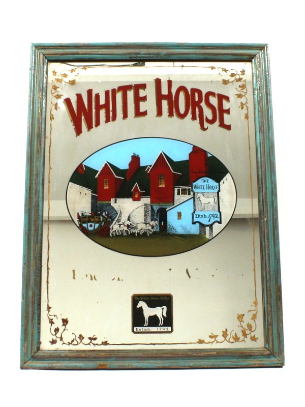 Vintage White Horse reclamespiegel