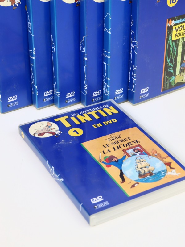 Groot lot van 30 DVD-video's Kuifje - Hergé