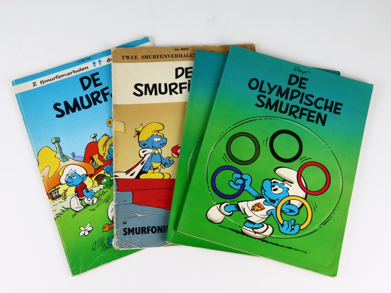 4 Stripalbums De Smurfen - Peyo