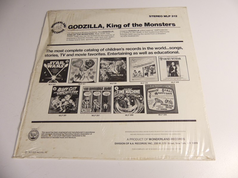 Luister LP Godzilla - King of the Monsters