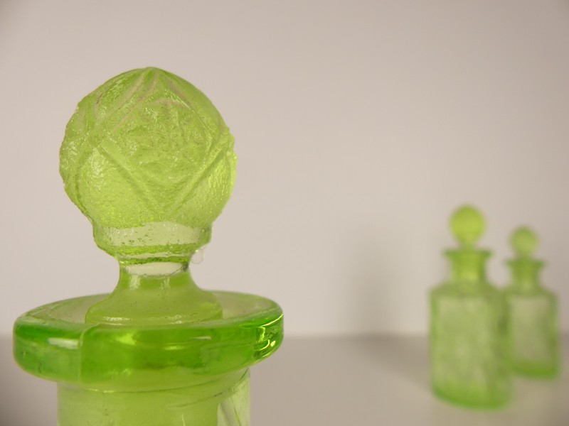 Uranium persglas Boudoirflesjes