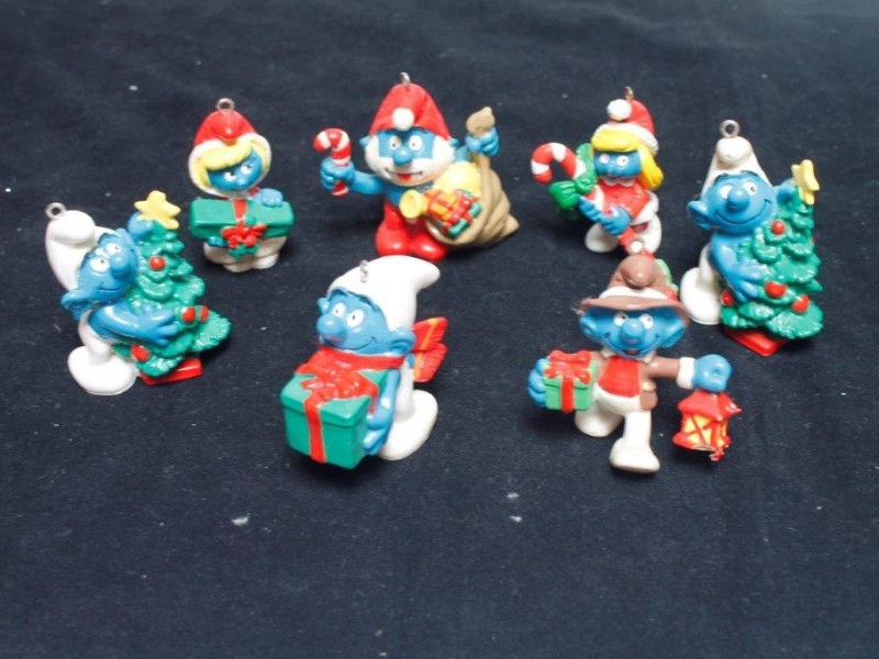 Vintage smurfen in kerstsfeer (Art. 1233)