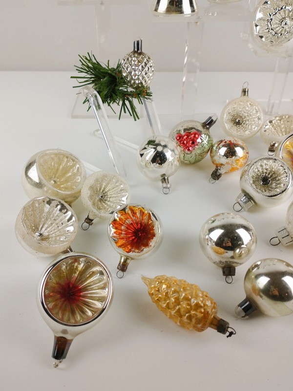 Lot van 26 vintage kerstballen