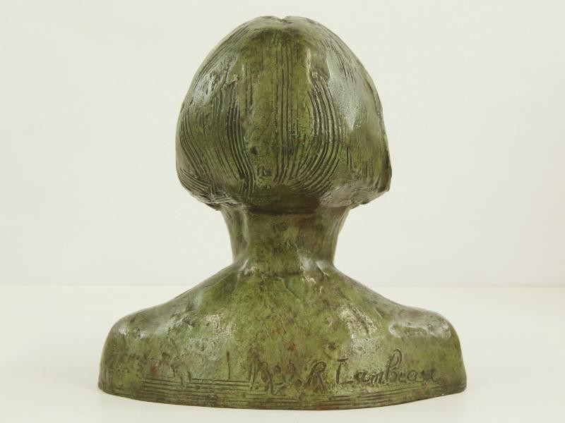 Mooie bronzen torso, gesign. R. Lambeau - 1932