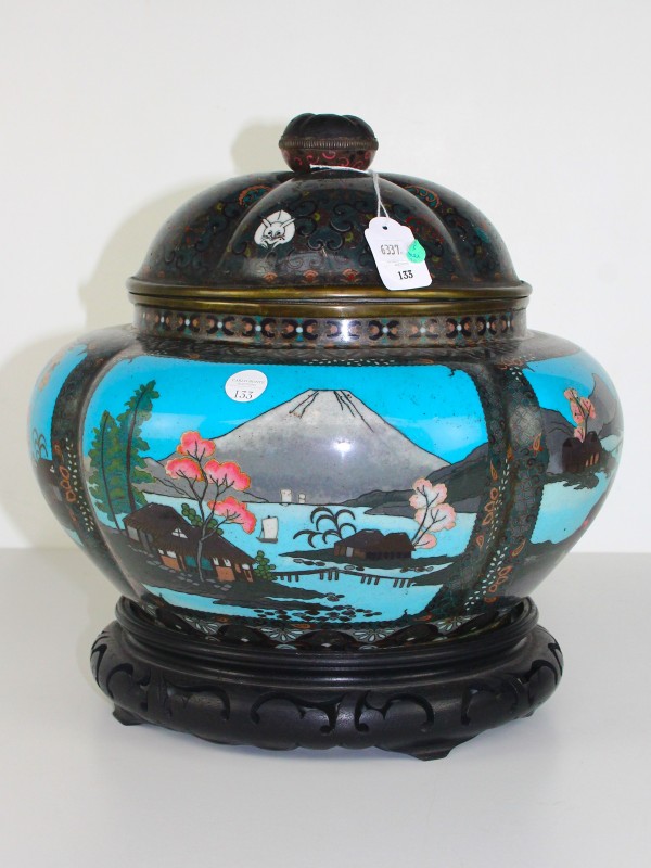 Japanse Cloisonné Pot met deksel