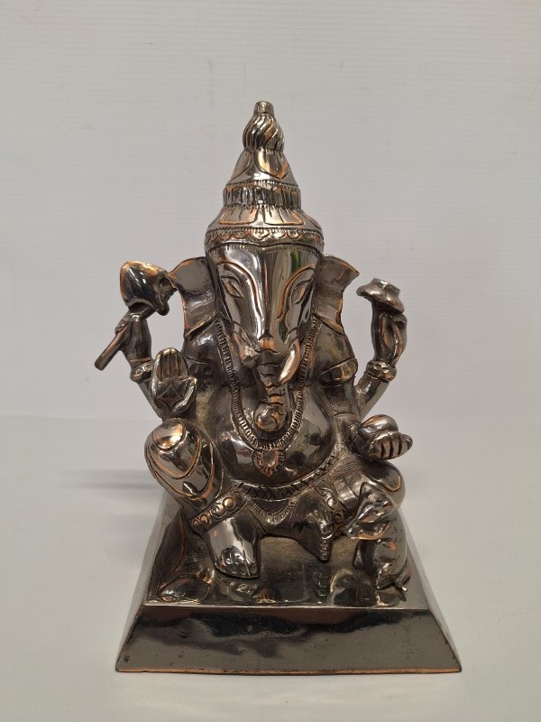 Metalen beeld van de Hindoe god Ganesh