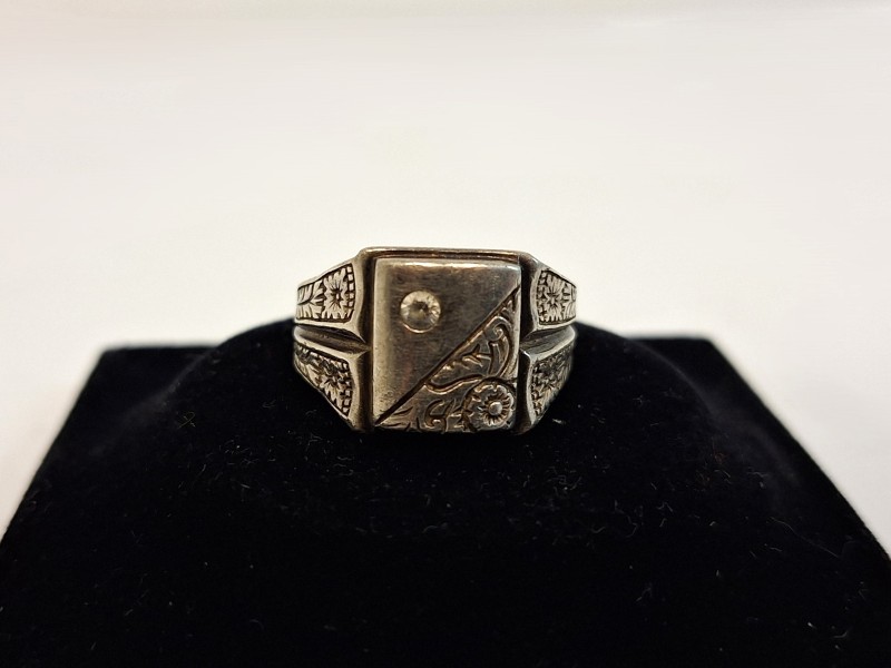 Zilveren mannenring