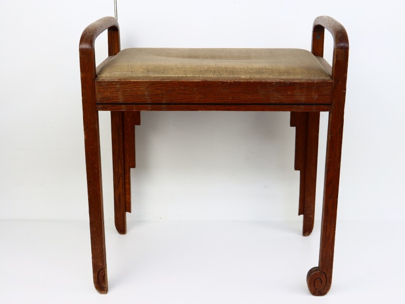 Massief houten vintage zitmeubeltje