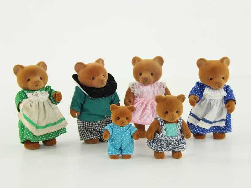 vintage Sylvanian berenfamilie collectie