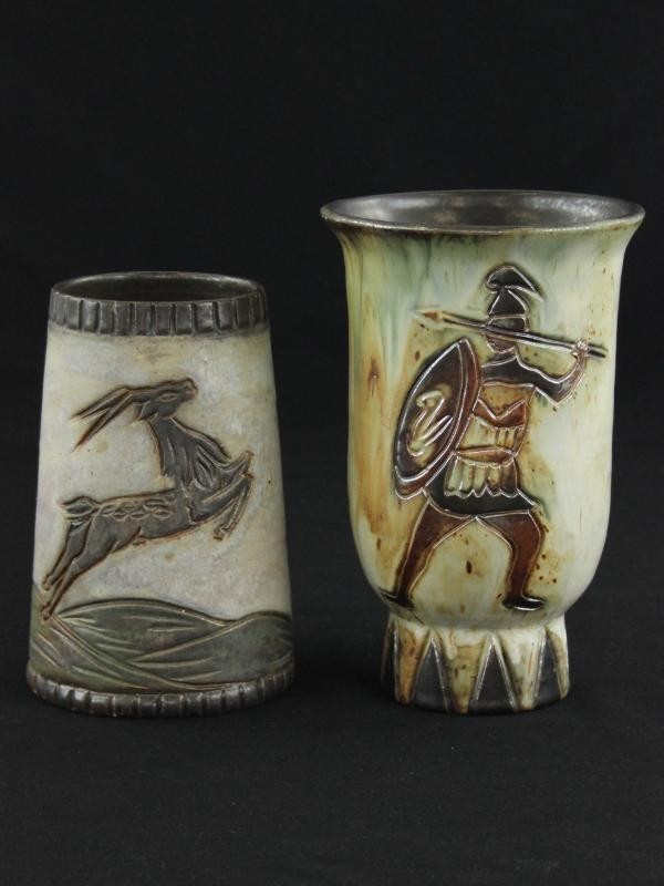 Duo lot van Willy Biron keramieken