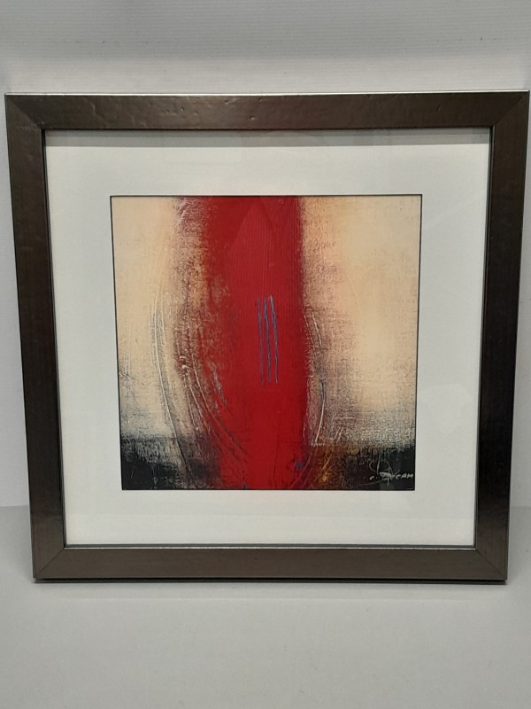 Abstract kunstwerk met rood - Carole Becam