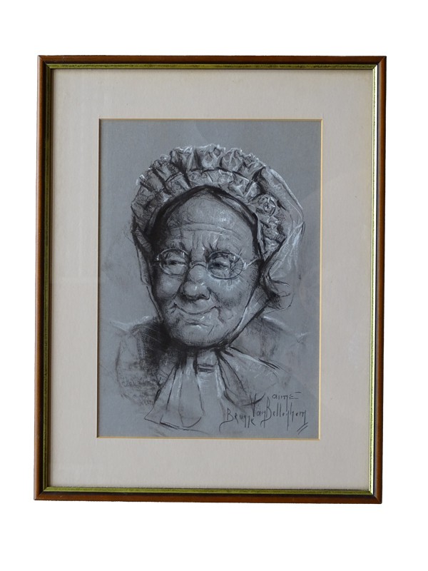 Aimé Van Belleghem portrettekening vrouw