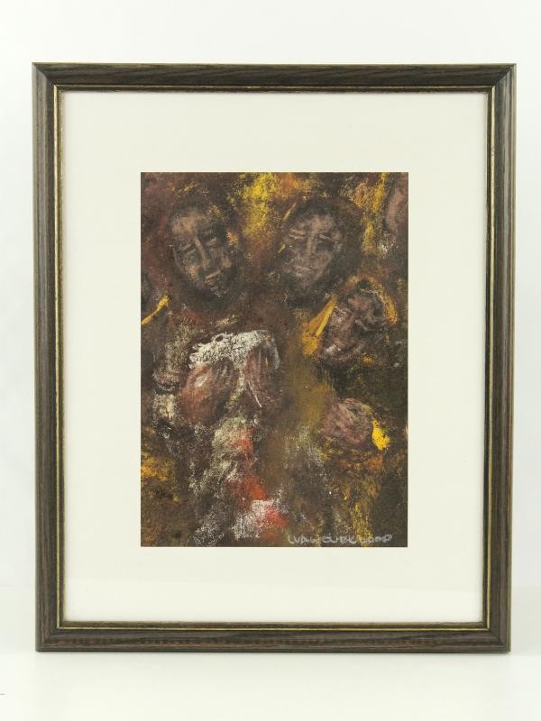 Expressief schilderij 'Rouw' - Louis Van Overloop (1926-2016)