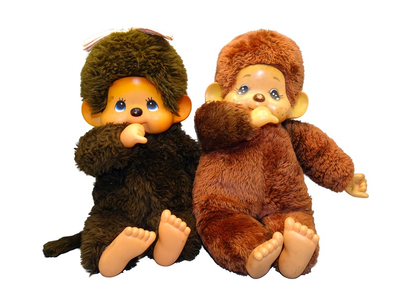 2 grote Monchhichi aapjes