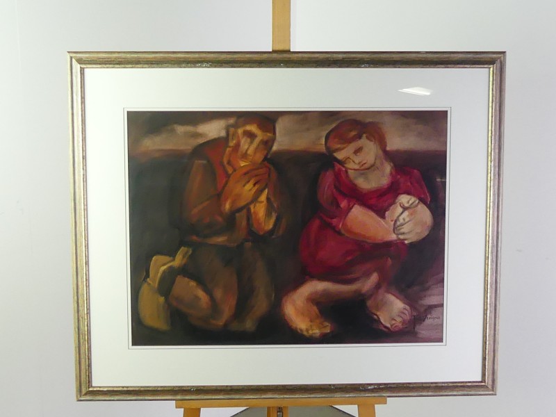 Paul Ghislain Desmons (1925–2014) – Expressieve Gouache op Papier