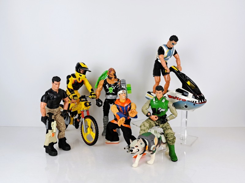 Set van Max Steel actiefiguren – Mattel (1999–2002).