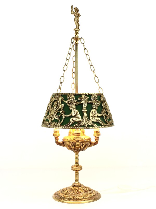 Zeldzame neoklassieke-stijl Bouillotte-tafellamp