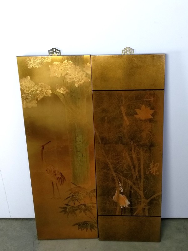 Set van 2 Japanse lakpanelen