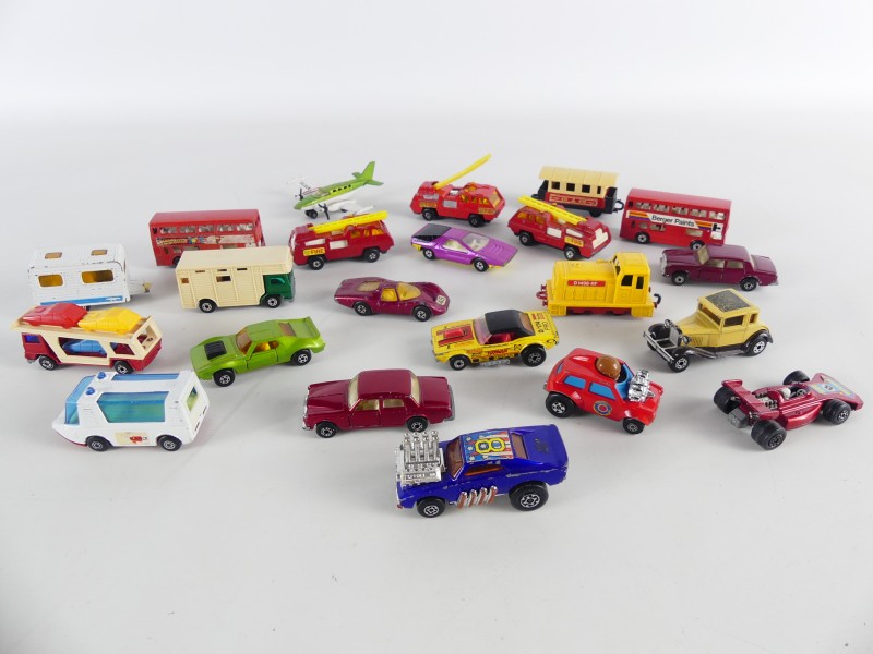 Set van 22 vintage Matchbox SuperFast miniatuurvoertuigen