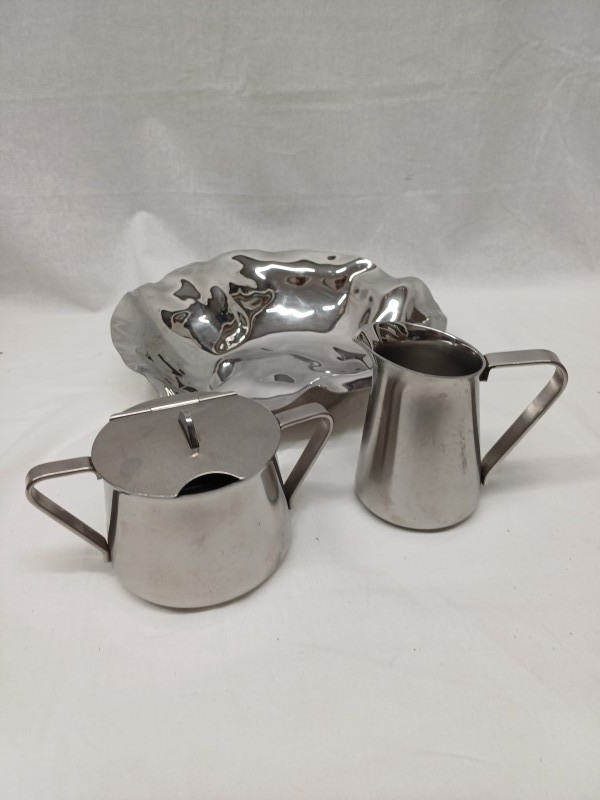 Alessi schaal, melkkan & suikerpot