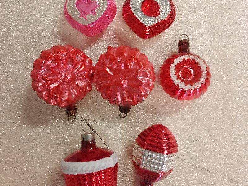 Groot lot vintage kerstdecoratie + pieken en clip vogels