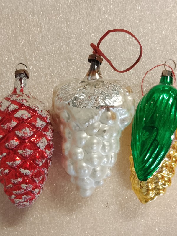 Groot lot vintage kerstdecoratie + pieken en clip vogels