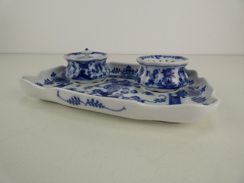 Porseleinen Setje – Blauw-Wit, Meissen-Stijl