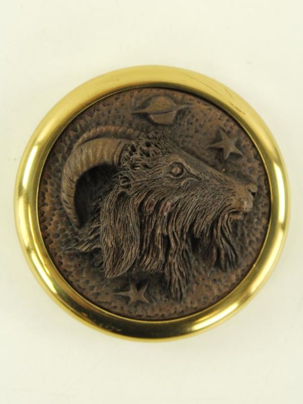 Stuart Houghton steenbok Zodiac Messing/Bronzen presse papier Engeland