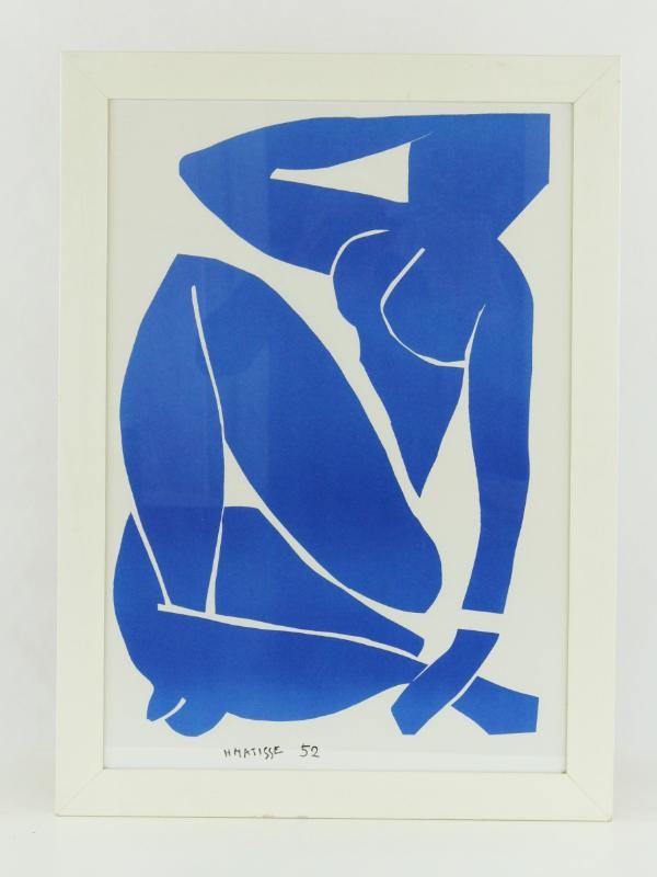 "Nu Blue II" Henri Matisse (1869-1954)  ingekaderde kunstposter