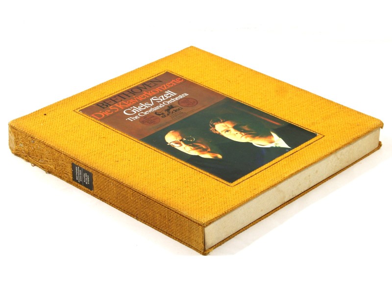 Vintage Platenbox 'Beethoven - Die 5 Klavierkonzerte' ‒ Gilels/Szell (EMI/CBS, 1970)