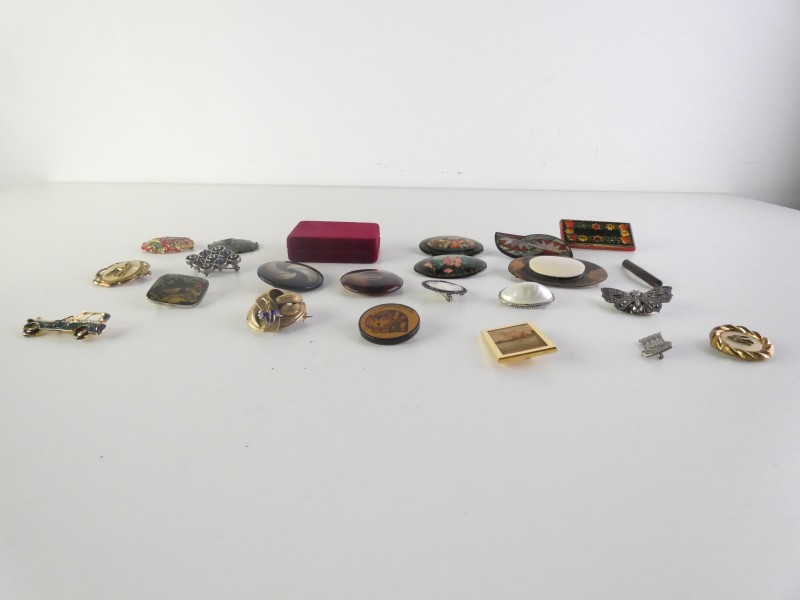 Diverse broches en sieraden