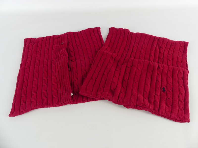 2 Ralph Lauren Kabel gebreid sierkussens