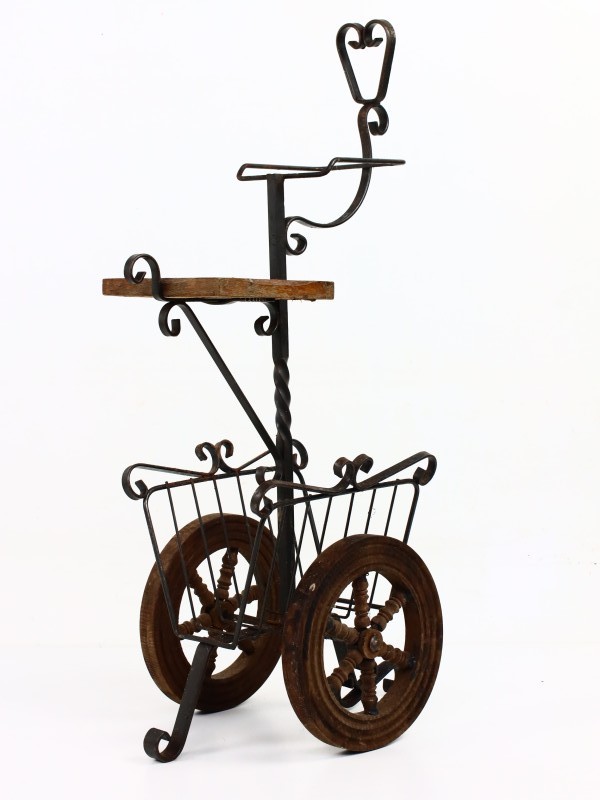 Vintage "Porte-Revues" op wieltjes - Smeedwerk