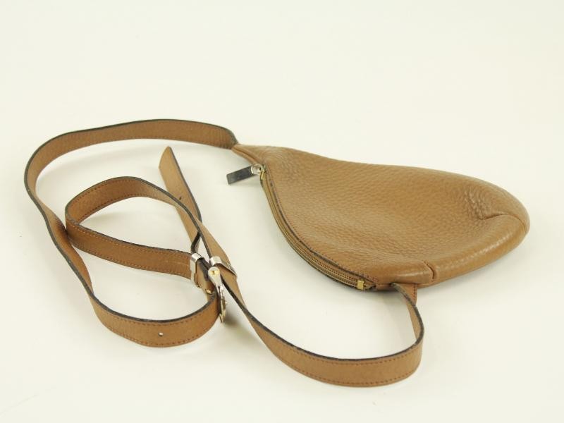 Nathan-Baume vintage druppelvormig leren crossbody tasje