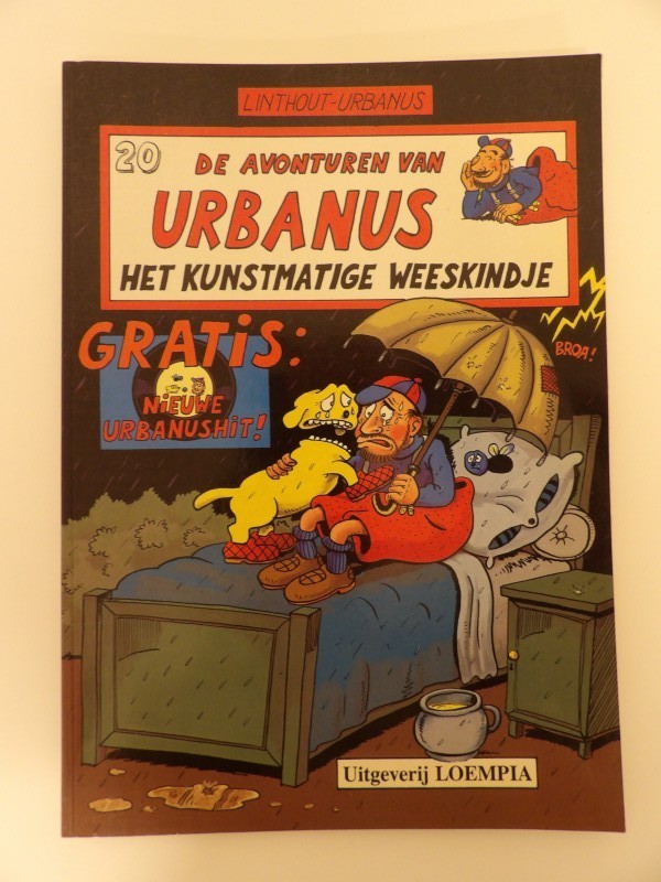 Urbanus Het kunstmatige weeskindje stripverhaal + Urbanus-hitsingle ('t is feest)