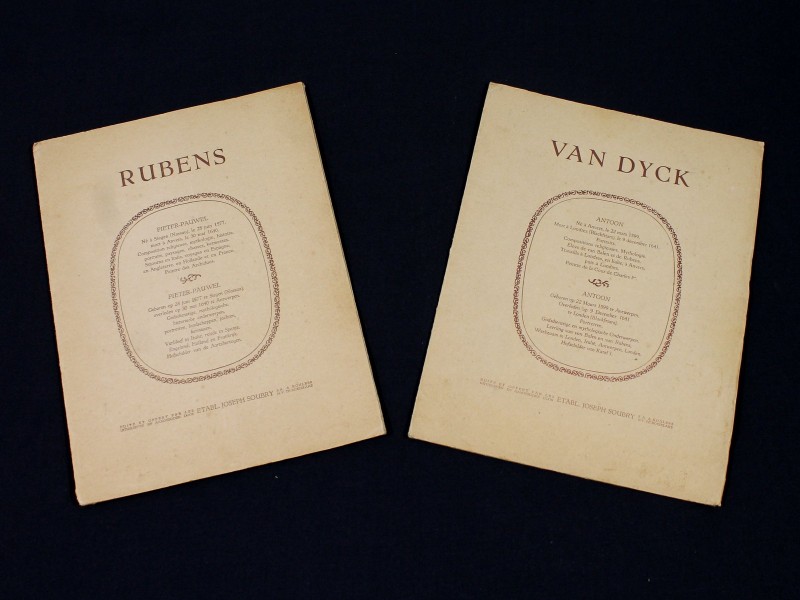 Twee Historische Kunstmappen – Rubens & Van Dyck – Établissements Joseph Soubry