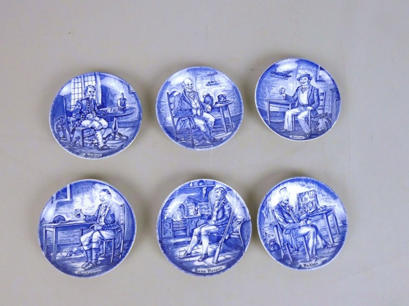 Set van 6 Enoch Wedgwood bordjes