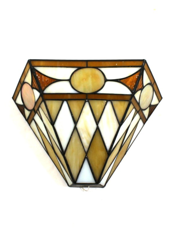 Vintage Art Deco Wandlamp in Tiffany-stijl