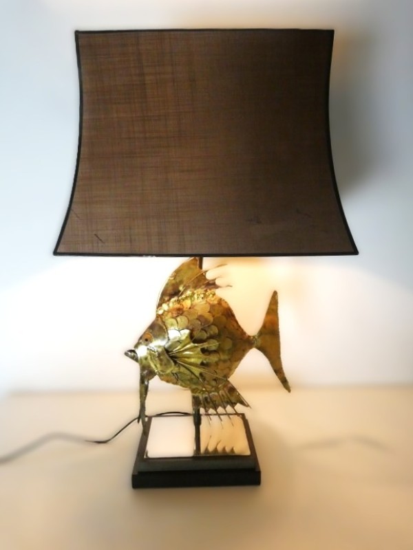 Vintage vissenlamp - ontwerper Daniel D’Haeseleer