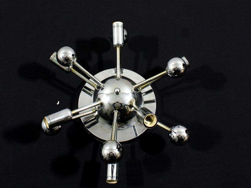 Vintage Volledig Chroom Sputnik Lamp – Iconisch mid-century design