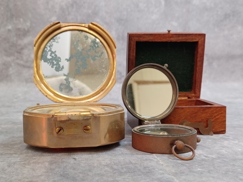 Set van 2 antieke stijl maritieme kompassen - Ross & Stanley London