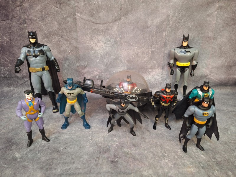 Collectie vintage Batman actiefiguren en Nightsphere voertuig (Jaren '90)