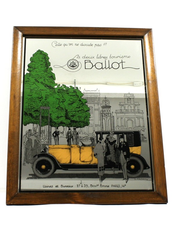 Vintage Reclamespiegel ‒ Automobiles Ballot, Parijs