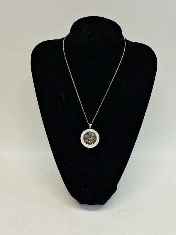 Zilver ketting met Camee hanger