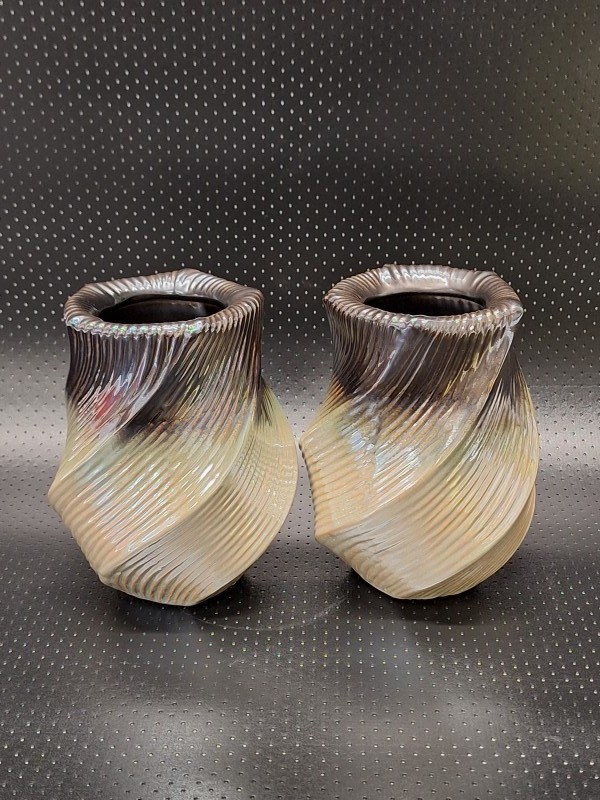 Set PTMD keramische Twist Vazen - Metallic Design