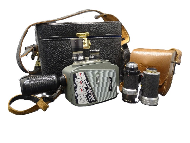 Vintage 8mm camera + extra telelens