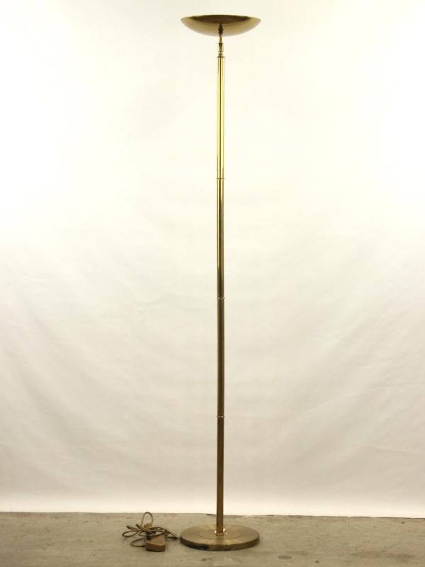 Boulanger Belgium vintage goudkleurige vloerlamp model 5236