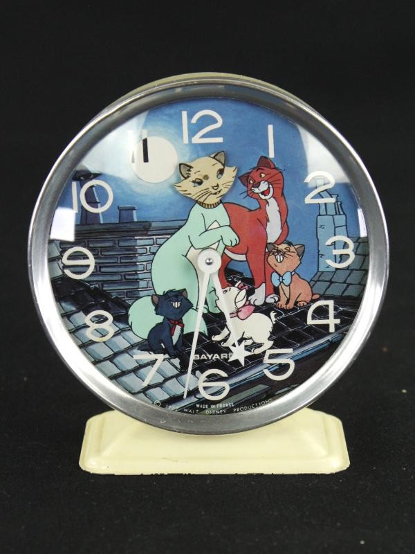 Bayard Vintage Mechanische wekker 1971 met Disney's De Aristokatten thema